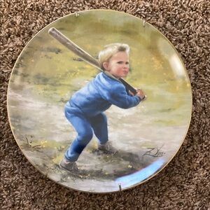 Danbury Mint Baseball Boy Plate